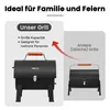 Royal Gourmet Tragbarer Holzkohlegrill, Tischgrill mit Produktbild-Vorschau 2