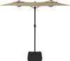 vidaXL Doppel-Sonnenschirm mit LED-Leuchten Taupe 316x145 Produktbild-Vorschau 5