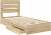 Aufbewahrungsbett Sonoma-Eiche 90 x 200 cm Holzwerkstoff Produktbild-Vorschau 5
