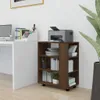 vidaXL Szafka na kółkach brązowy dąb 60x35x75 cm materiał Podgląd zdjęcia produktu 8