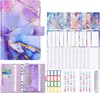 (Couleur lilas) Classeur à budget avec enveloppes zippées, Voir les images du produit 1