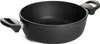 A black casserole pot with two handles, shown from a slightly elevated side angle against a white background. Produktbild-Vorschau