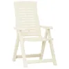 vidaXL Chaises de jardin réglables 2 pcs. Plastique blanc Voir les images du produit 2