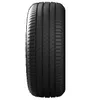 A close-up, side view of a car tire on a white background. Produktbild-Vorschau