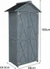 Werkzeugschrank aus Holz, ca. 88 x 45,5 x 168 cm, grau Produktbild-Vorschau 4