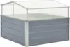 vidaXL Serra grigia in acciaio zincato 100×100×85 cm Anteprima dell’immagine prodotto 7