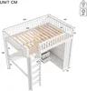 Flieks Etagenbett 140x200cm mit Schreibtisch und Produktbild-Vorschau 7