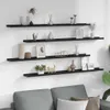 vidaXL Wandregale 4 Stk. Schwarz 115x9x3 cm Produktbild-Vorschau 3