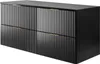 Rodan | Waschbeckunterschrank 120cm | Schwarz Matt | B/H/T Produktbild-Vorschau 4