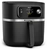 A black Philips air fryer with a silver accent band and a digital display. Podgląd zdjęcia produktu