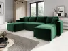 A modern living room with a large green sectional sofa as the focal point. Náhled obrázku produktu