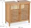 Relaxdays Waschbeckenunterschrank, HxBxT: 61 x 66 x 30 cm, Produktbild-Vorschau 5