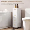 HOMCOM Badezimmerschrank Schmal mit 4 Rollen 3 Schubladen 5 Produktbild-Vorschau 7