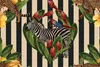 Muralo XXL Vlies FOTOTAPETE Dekorative ZEBRA Blumen Produktbild-Vorschau 2