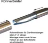 Two metal tubes being joined together to extend the length of a curtain rod. Produktbild-Vorschau