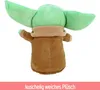 A plush toy of Baby Yoda from The Mandalorian is shown from the back. Produktbild-Vorschau