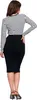 Gonna - Gonna da donna taglia 2XL/3XL - Gonna midi nera - Anteprima dell’immagine prodotto 6