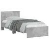 A single bed frame with a headboard, covered with bedding and a blanket, shown from the side. Podgląd zdjęcia produktu