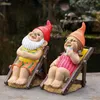 Gartenzwerg BERT - Zwerg im Liegestuhl - Gartenfigur - Produktbild-Vorschau 3