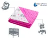 Babydecke für babys Baumwolle, 75x100, Teddy mit dunkelrosa Produktbild-Vorschau 4