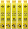 Five yellow ink cartridges lined up against a white background. Produktbild-Vorschau