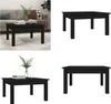 vidaXL Couchtisch Schwarz 55x55x30 cm Massivholz Kiefer - Produktbild-Vorschau 1