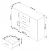 Kommode mit 4 Schubladen & 2 Türen, 110x80x35, Wohnzimmer, Produktbild-Vorschau 5