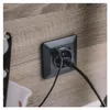 Zásuvka s USB-A+USB-C, antracit Náhled obrázku produktu