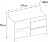 Komoda Szafka RTV 100x76x39 cm Antracyt Dąb Wotan Podgląd zdjęcia produktu 8