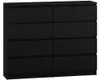 Komoda Malwa M8 120 cm z 8 szufladami w kolorze czarnym Podgląd zdjęcia produktu 1