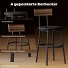 HOMCOM Bartisch mit Barhocker-Set 5 tlg. Bartisch Set mit Produktbild-Vorschau 4