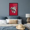 MuchoWow® MuchoWow® Gerahmtes Poster Radio - Rot - Vintage Produktbild-Vorschau 4