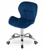 Blauer Bürostuhl mit Samtbezug AVOLA VELVET Produktbild-Vorschau 4