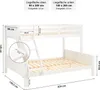 Homestyle4u Palandy 90x200 140x200 Vyvýšená postel Dětská Náhled obrázku produktu 10