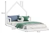 Bodenbett ELOA mit Hausdach 90x200 cm weiß Kiefer massiv, Produktbild-Vorschau 6