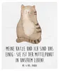 Mr. & Mrs. Panda Bettdecke Katze Sitzen - Weiß - Geschenk, Produktbild-Vorschau 1
