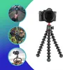 A collage of images showing a JOBY GorillaPod tripod in various use cases, with a main image of the tripod holding a camera. Produktbild-Vorschau