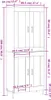 vidaXL Highboard Betongrau 69,5x34x180 cm Holzwerkstoff Produktbild-Vorschau 8