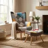 Fauteuil avec pouf au design moderne Patchwork Patchy Plus Voir les images du produit 2