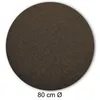 Kissenbezug rund 80 cm braun Leinenoptik Kissenhülle Produktbild-Vorschau 2