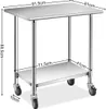 COSTWAY Table de travail en acier inoxydable, table en Voir les images du produit 4