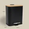 Poubelle étroite pour salle de bain avec bambou ZETRU, 5 l Voir les images du produit 14