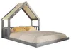 Cama infantil con forma de casa, de 140 x 200 cm, con dosel Vista previa de la imagen del producto 4
