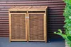 dobar Wetterfeste Doppel-Mülltonnen-Box aus Holz, Produktbild-Vorschau 12