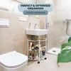 Polica pod umývadlo eluno vrátane 2 políc a 4 koliesok, Náhľad obrázku produktu 2