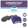 A Furminator deshedding tool for cats is shown against a white background with marketing text and icons. Produktbild-Vorschau
