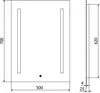 Mexen Remi lustro łazienkowe podświetlane 50 x 70 cm, LED Podgląd zdjęcia produktu 6