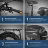 A collage of four images showcasing different features of an e-scooter. Produktbild-Vorschau