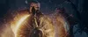 A bald man with a beard, wearing armor, is in a dynamic battle scene, surrounded by sparks and glowing energy. Náhľad obrázku produktu