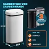 MONZANA® Mülleimer mit Sensor Küche 50L Edelstahl Automatik Produktbild-Vorschau 4